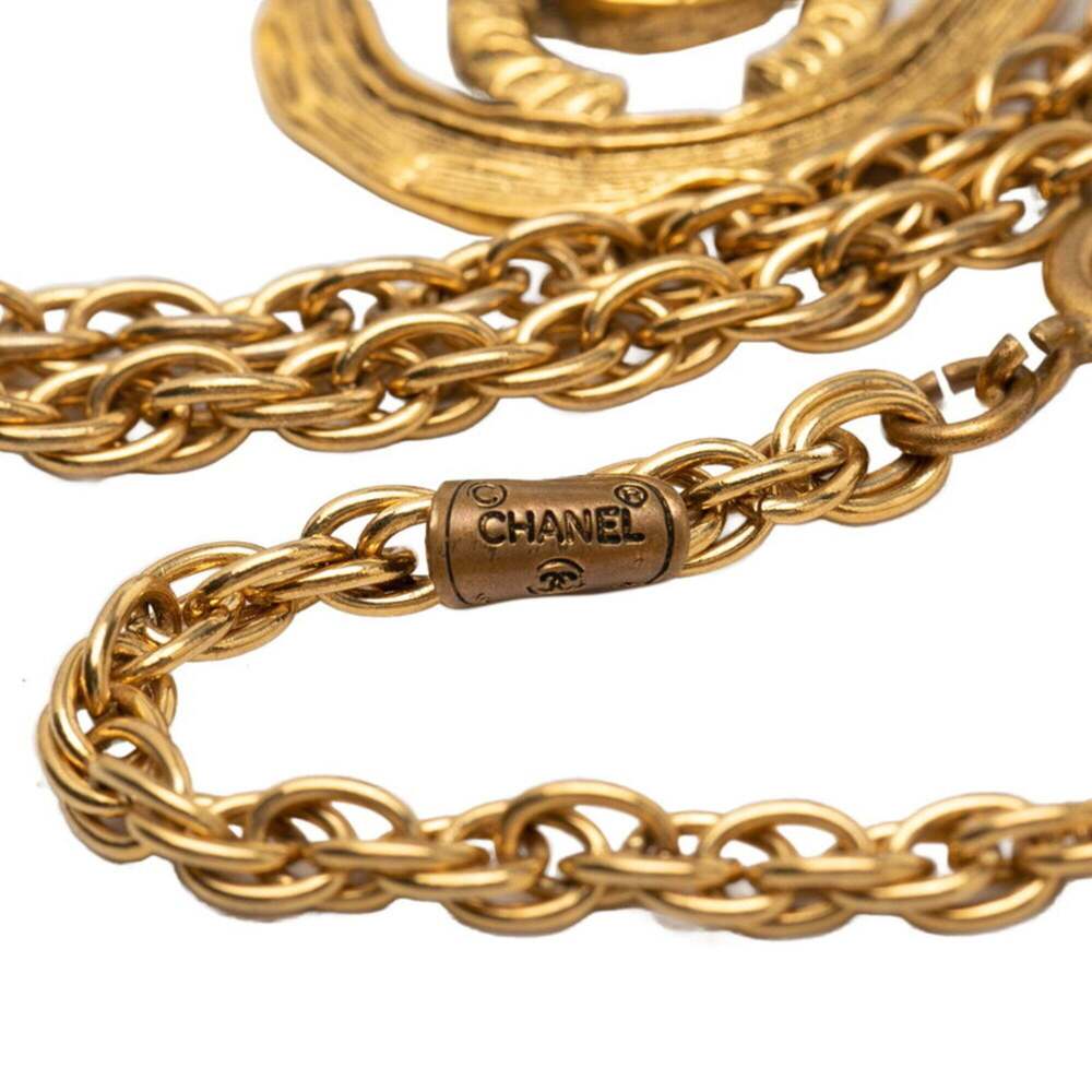 CHANEL Authentic Gold Logo Necklace - Picture 5 of 6